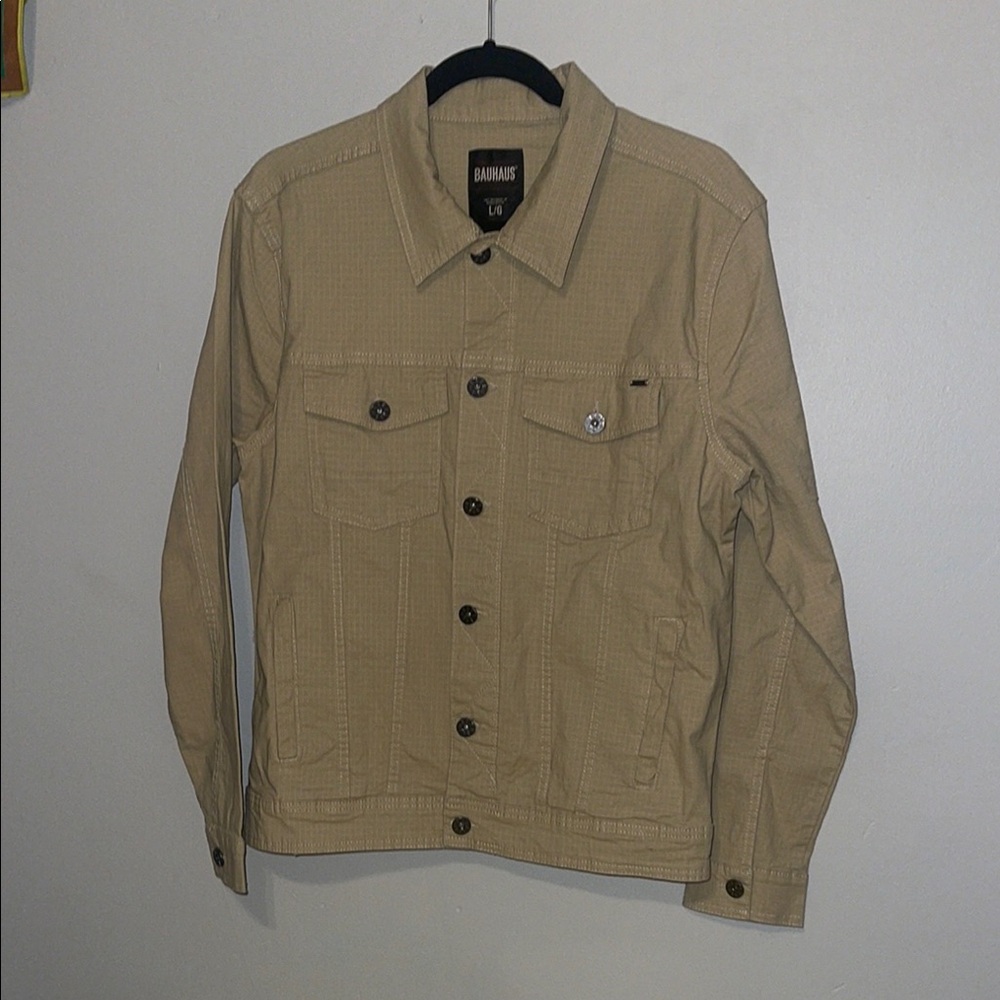 BAUHAUS - Slim Fit Classic Ripstop Trucker Jacket - Tan jeaniologie